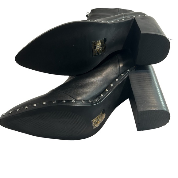 Solsana Black Studded Boots NEW Size 9-9.5 - Picture 3 of 7